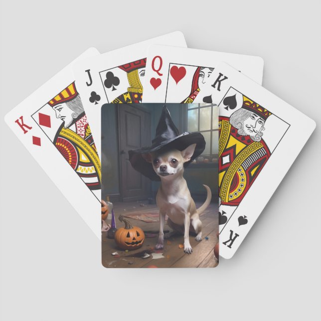 Baralho Chihuahua Pumpkins Halloween Scary (Verso)