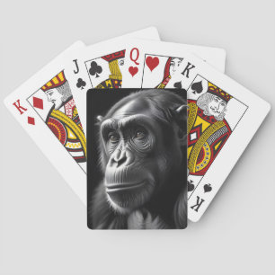 Baralho Chimpanzé Vida Selvagem Majestosa Poster