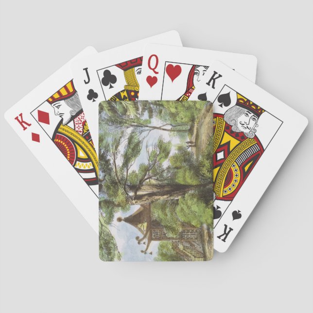 Baralho Chinese Temple, Kew Gardens, plate 13 from 'Kew Ga (Verso)