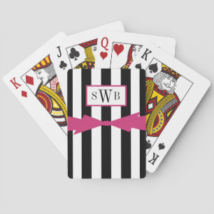 BARALHO CHIQUE QUE JOGA CARDS_BLACK/WHITE STRIPES/PINK