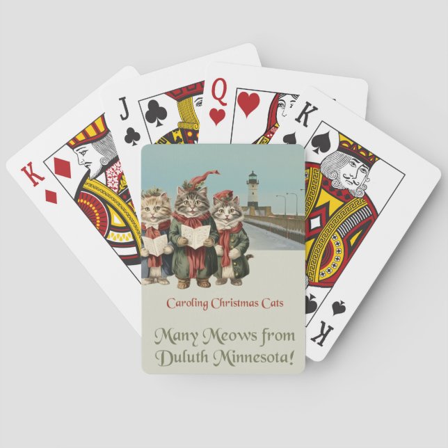 Baralho Christmas Caroling Cats Duluth Minnesota (Verso)