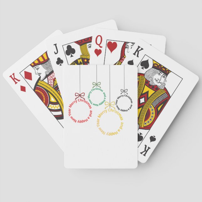 Baralho Christmas Ornaments Text Design (Verso)