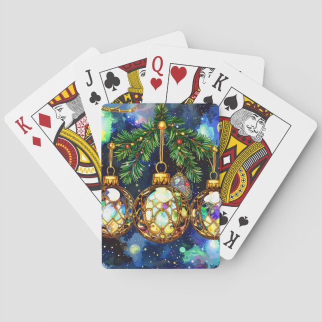 Baralho Christmas Tree Ornaments Holiday Games (Verso)