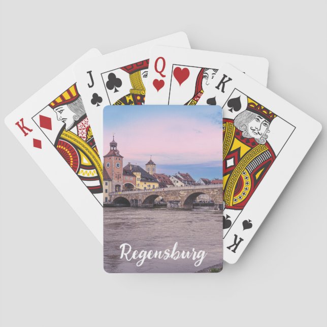 Baralho Cidade histórica de Regensburg, Alemanha (Verso)