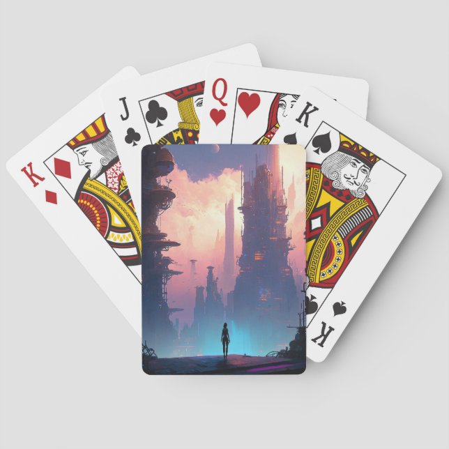 Baralho Ciência Ficção Cidade Futurística (Verso)