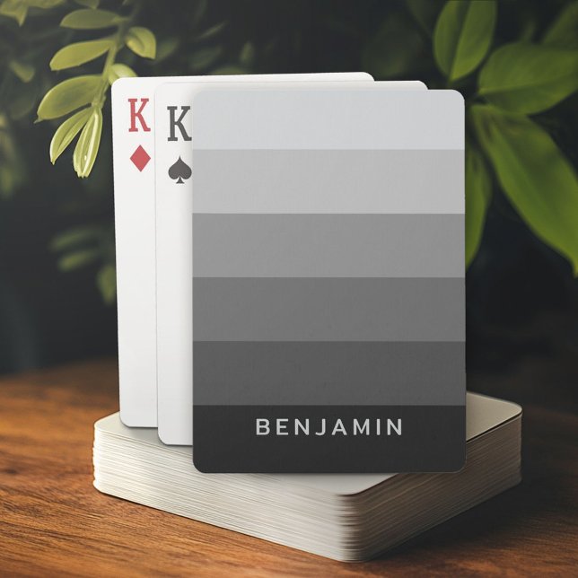 Baralho Cinzas Retroativas com Sans Simples Nome de Série (Custom Poker Playing Cards)