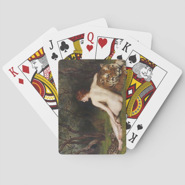 Baralho Circe (Woman and Big Wild Cats) (by John Collier) (Verso)