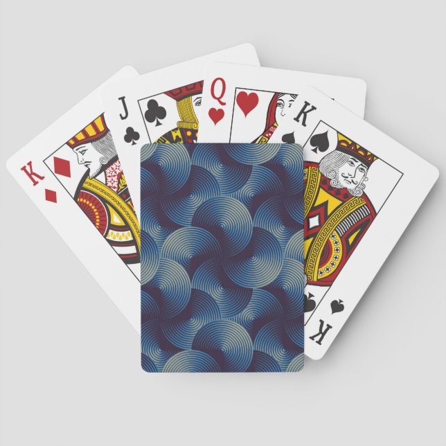 Baralho Círculos metálicos ilusão óptica, patamar sem cost (Verso)