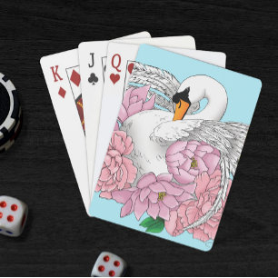 Baralho Cisne e flores