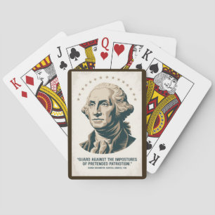 Baralho Citação de George Washington Presidente Americano