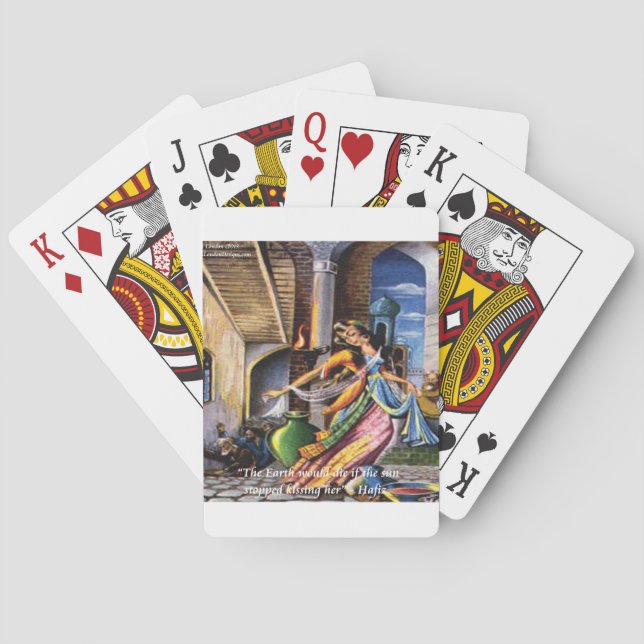 Baralho Citação do Amor entre Hafiz (Sol e Terra) (Verso)