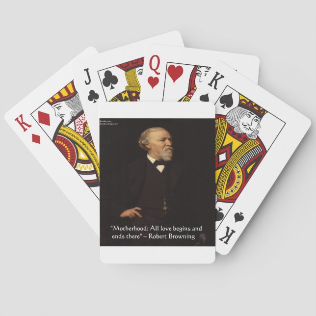 Baralho Citação Famosa de Maternidade de Robert Browning (Verso)