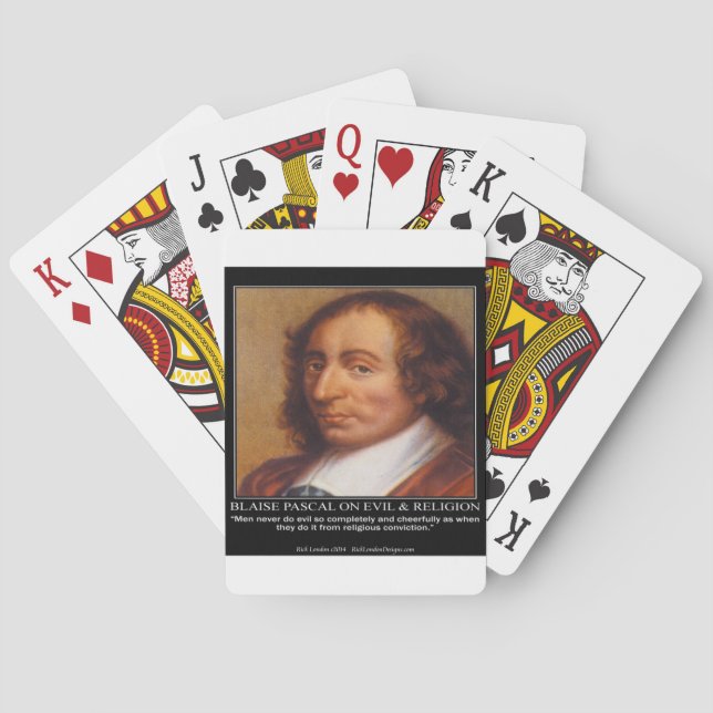 Baralho Citação Religiosa do Mal de Blaise Pascal (Verso)
