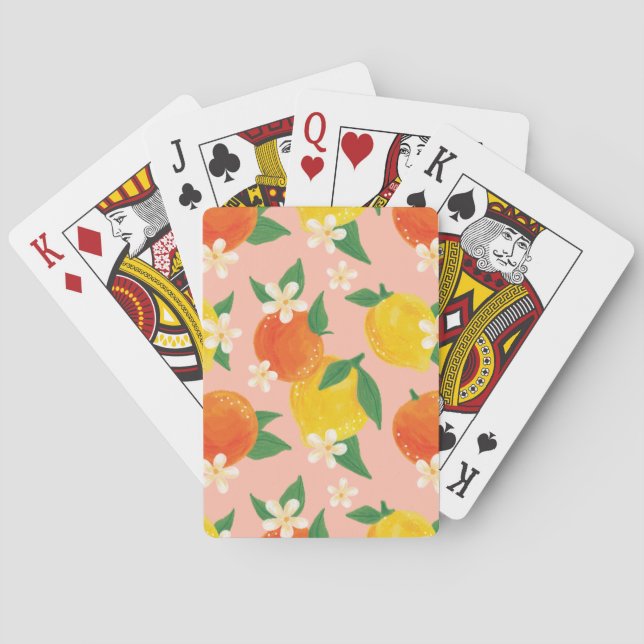 Baralho Citrus Lemon Orange Playing Cards (Verso)