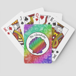 Baralho Clambake Rainbow Clam Shellfish Padrão