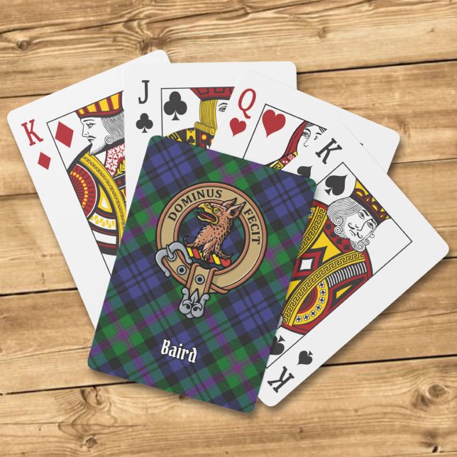 Baralho Clan Baird Crest sobre Tartan (Criador carregado)