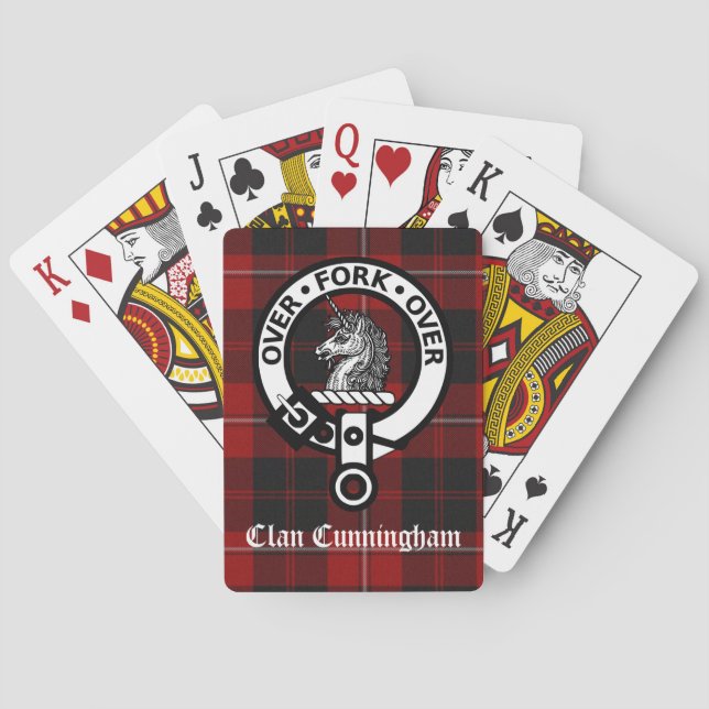 Baralho Clan Cunningham Crest Crachá e Tartan (Verso)