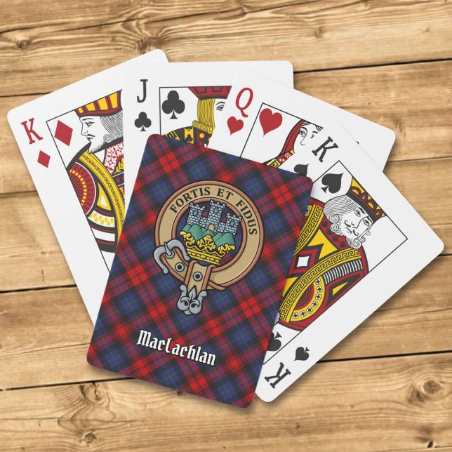 Baralho Clan MacLachlan Crest sobre Tartan (Criador carregado)