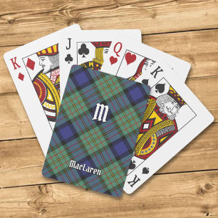 Baralho Clan MacLaren Tartan Jogando Cartões