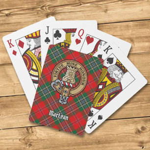 Baralho Clan MacLean Crest sobre Tartan