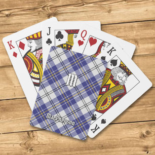 Baralho Clan MacPherson Blue Vestir Tartan Jogando Cartões