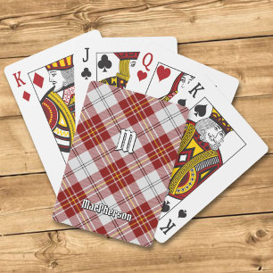 Baralho Clan MacPherson Red Vestido Tartan Jogando Cartões