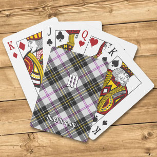 Baralho Clan MacPherson Veste Tartan Jogando Cartões