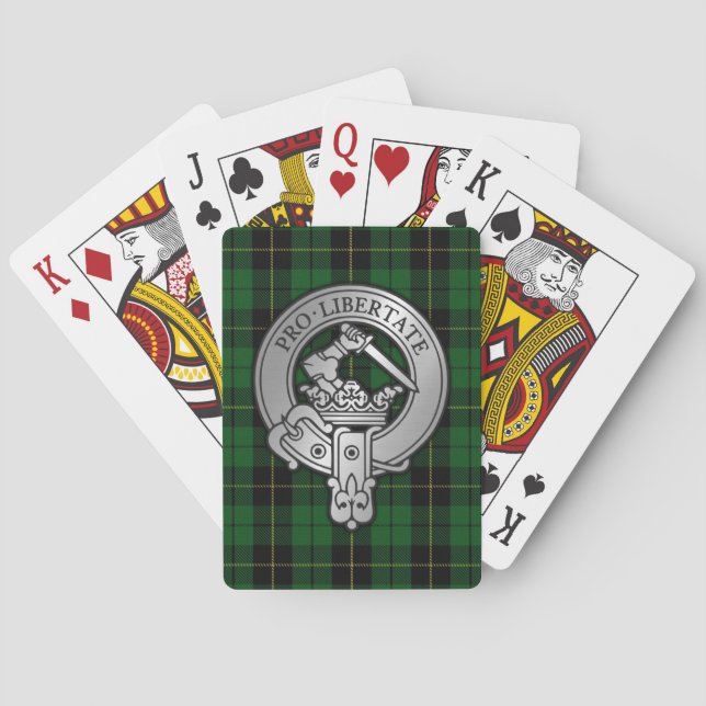 Baralho Clan Wallace Crest & Hunting Tartan (Verso)