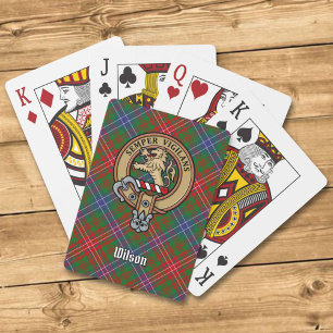 Baralho Clan Wilson Crest sobre Tartan Moderno