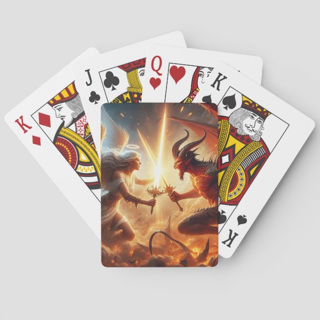 Baralho Clash Celestial: Vermelho e Dourado (Verso)