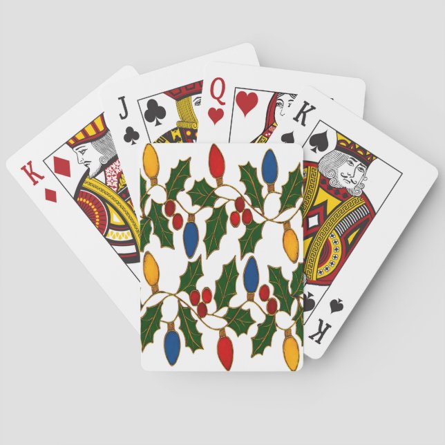 Baralho Cloisonne Art Christmas Lights and Holly (Verso)