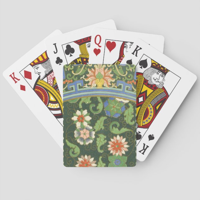 Baralho Cloisonte China Patter Asiático Oriental (Verso)