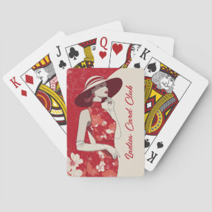 Baralho Clube de Cartas de Senhoras Vintage Moda