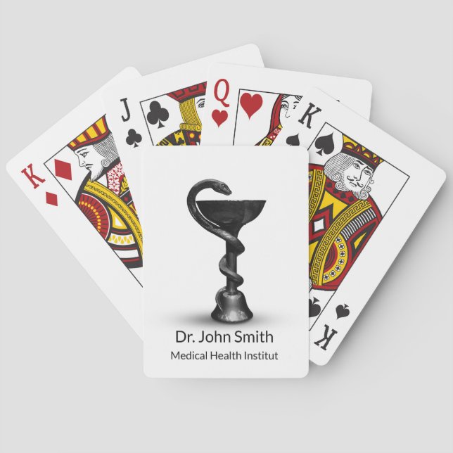 Baralho Cobra Médica Bowl Hygieia White Black Caduceus (Verso)