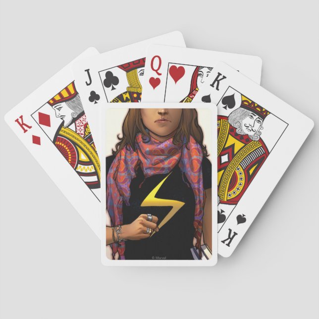 Baralho Cobrir de banda desenhada da Sra. Marvel nº 1 (Verso)