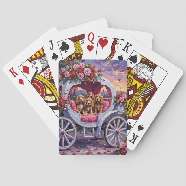 Baralho Cocker Spaniel Dog Valentine's Day  (Verso)