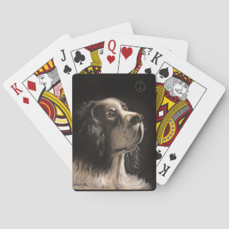 Baralho cocker spaniel jogando cartas de pôquer