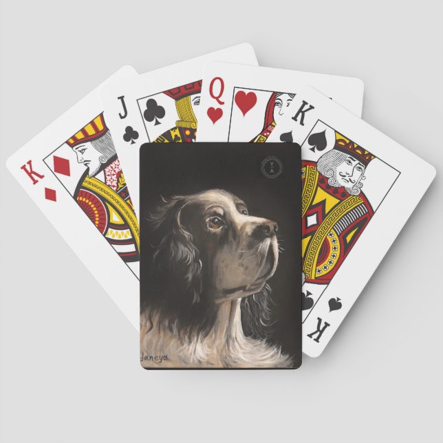 Baralho cocker spaniel jogando cartas de pôquer (Verso)