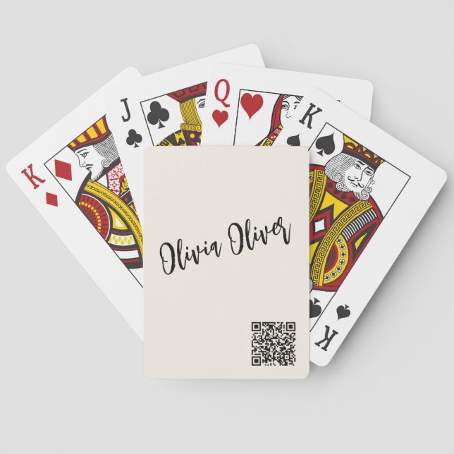 Baralho Código QR de Marcas de Negócios com Letra Moderna  (Verso)