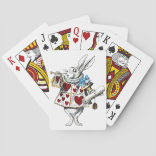 Baralho Coelho Branco Alice no País das Maravilhas Coelho