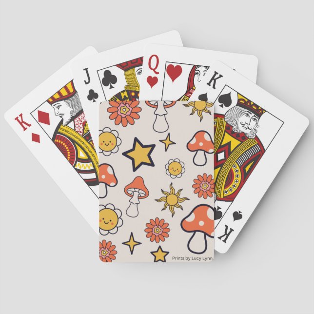 Baralho Cogumelos, Flores e Estrelas Tan Tay Cards (Verso)