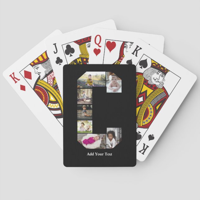 Baralho Colagem de Fotografias com design Carta C (Verso)