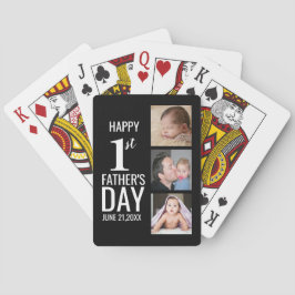 Baralho Colagem De Fotografias Do Primeiro Dia de os pais