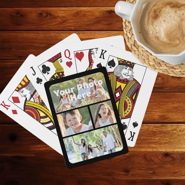 Baralho Colagem de Fotografias Personalizada 4 (custom photo playing cards)