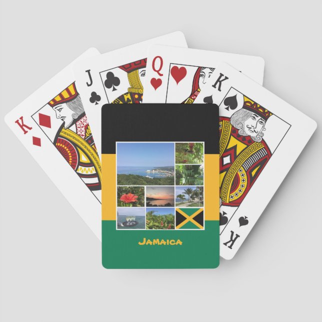 Baralho Colagem de Fotos da Jamaica (Verso)