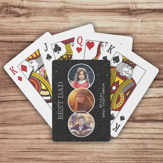 Baralho Colagem de Fotos Oval no Dia 3 do Pai do Melhor Pa (Criador carregado)