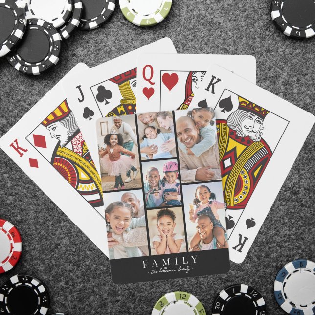 Baralho Colagem de Fotos Personalizada (Personalized Photo Collage Poker Cards )