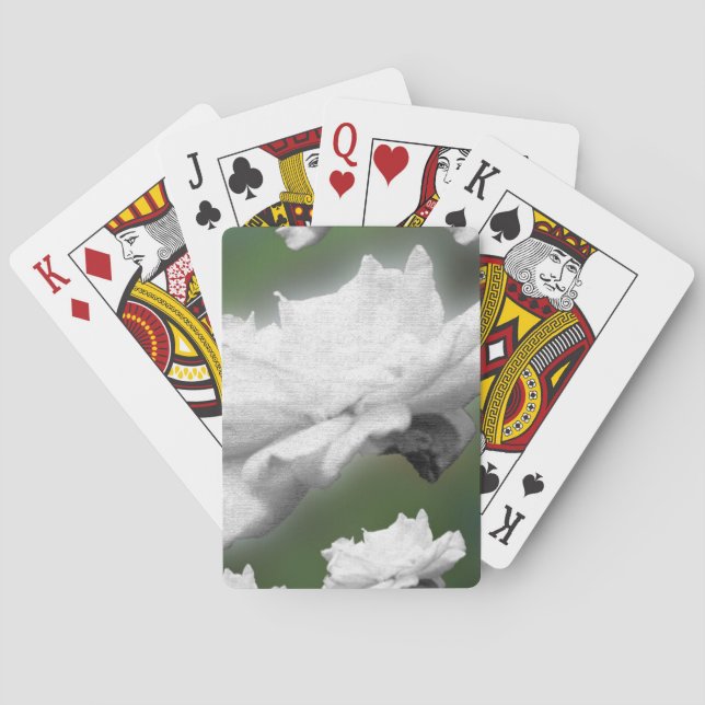 Baralho Colagem digital rosa branca esmaecida (Verso)