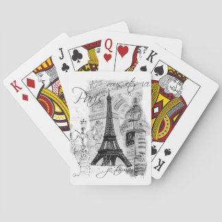 Baralho Colagem em Torre Paris Eiffel