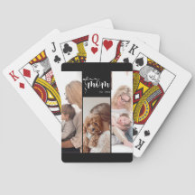 Colagem Personalizada de 3 Fotos Preta Ano da Mãe